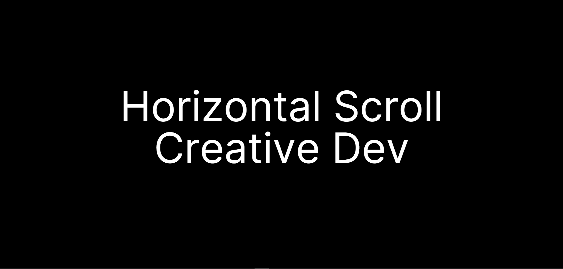 Horizantal Scroll Effect